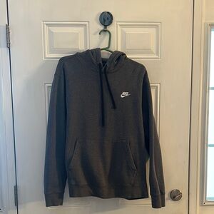 Nike Gray Pullover Hoodie with Logo